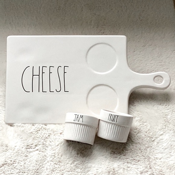 Rae Dunn Other - Rae Dunn Cheese Board & Fruit & Jam Cups